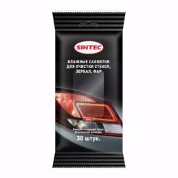 SINTEC  Dr. Active салфетки влажные для очистки стекол, зеркал, фар 30шт. 318965