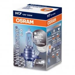 Лампа H7 OSRAM 64210SV2-01B 55W 12V PX26D, SILVERSTAR (+50% света +10-20м длиннее луч)(блистер)